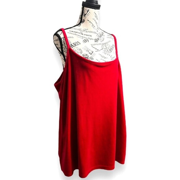 Torrid 4X Sleep Red Velvet Camisole Tank Top Soft Lounge Pajama Sleepwear Cozy - Picture 5 of 11
